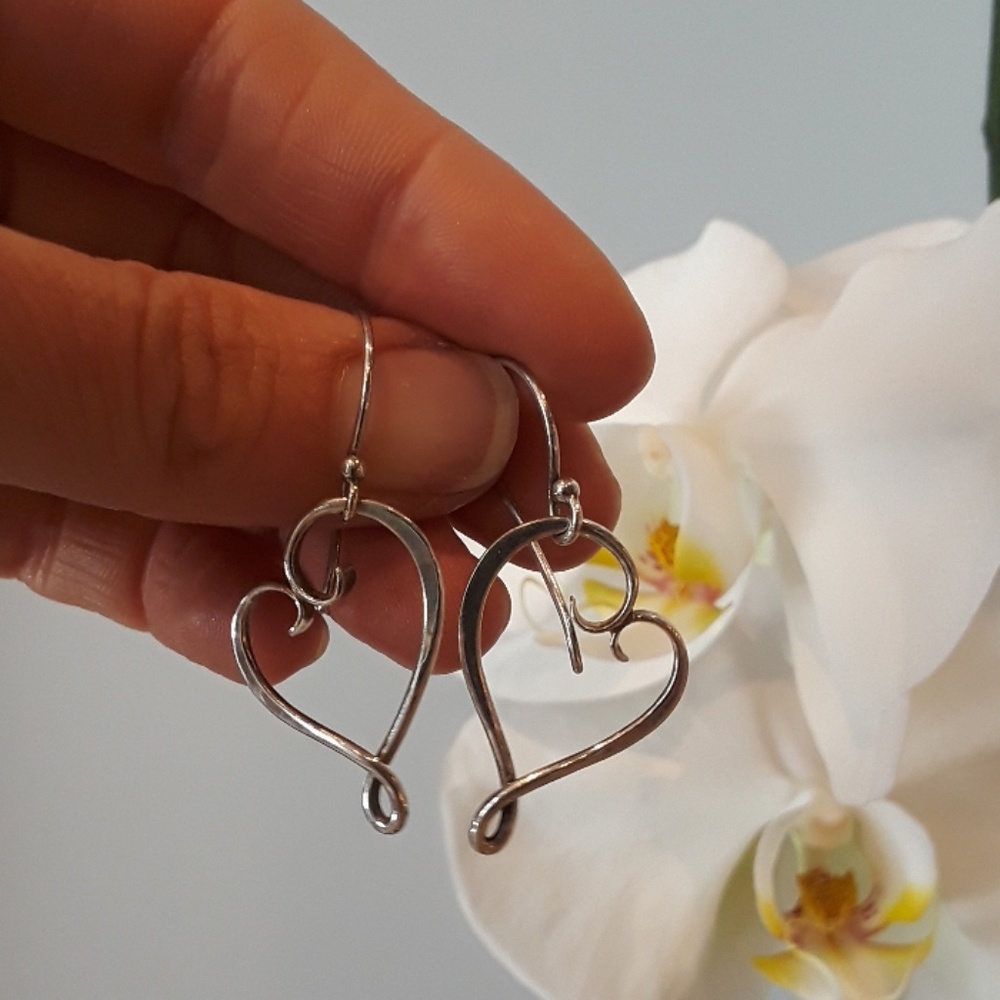 Sterling Silver Heart Earrings